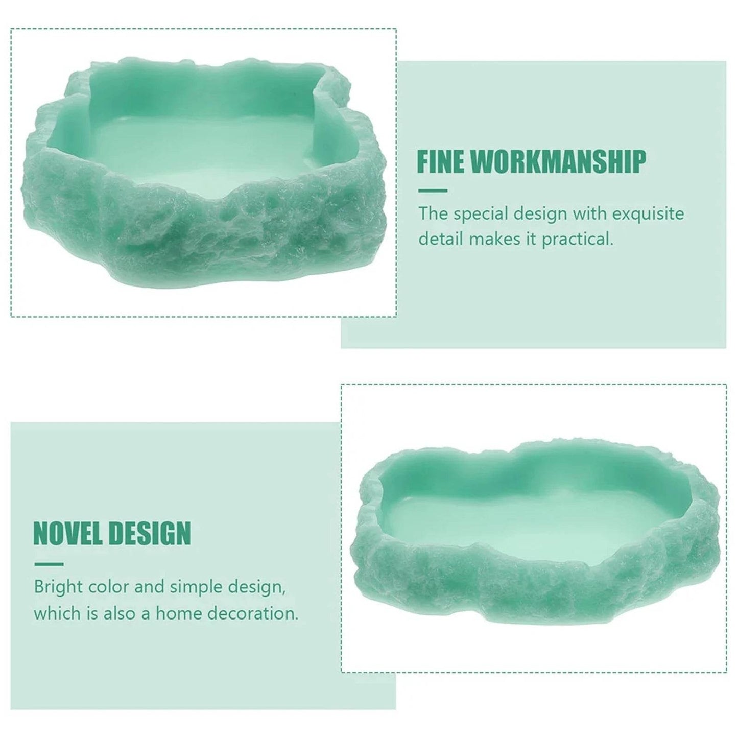 Bols d'eau pour reptiles, plaque de Terrarium, mangeoire pour amphibiens, grenouille, caméléon, tortue, Dragon barbu, tortue - Animaleriex