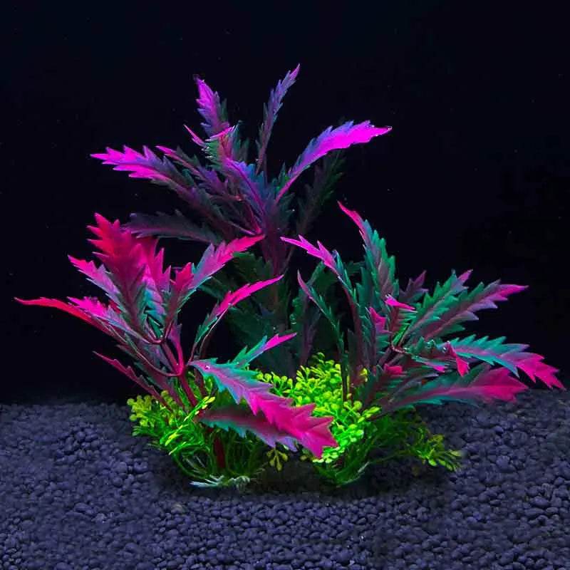 Plantes artificielles sous-marines en plastique pour Aquarium, faux arbuste aquatique, visualisation d'herbe verte, décoration de Simulation - Animaleriex