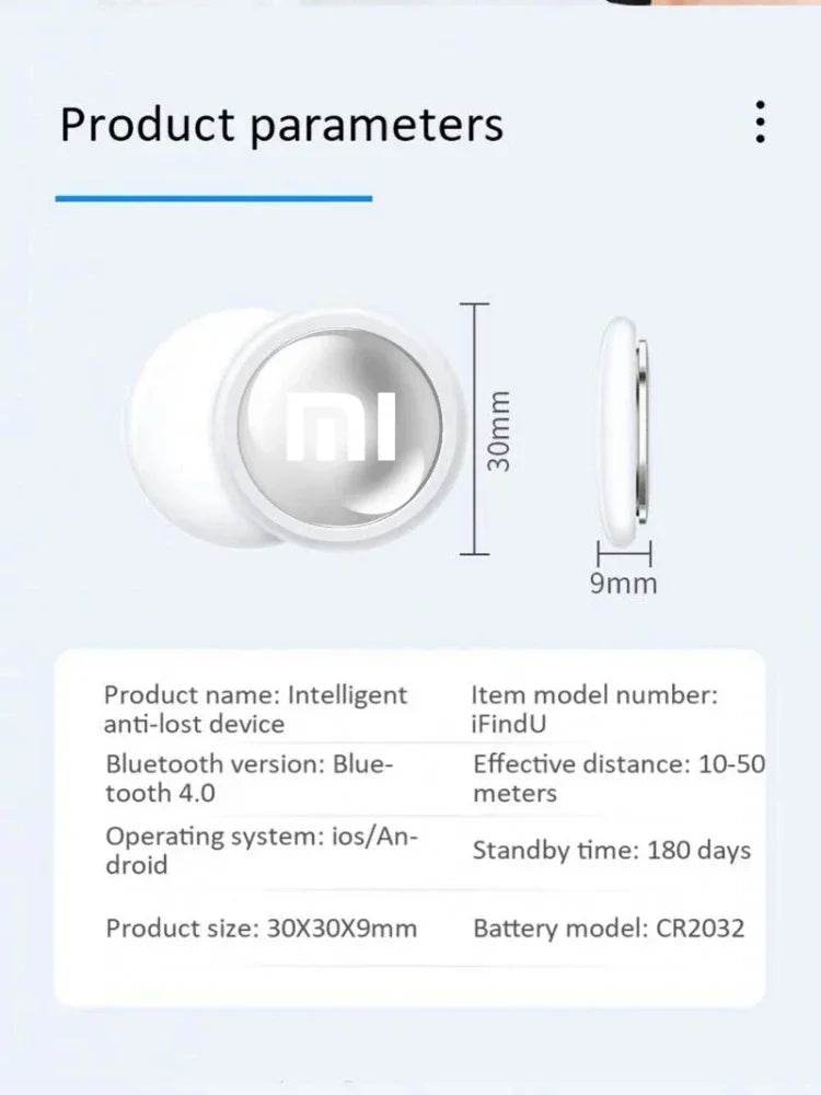 XIAOMI Mini système de traqueur GPS trouver mon application Airtag localisateur Bluetooth intelligent sac de recherche d'enfant collier Anti-perte pour animaux de compagnie avec traqueur chaud - Animaleriex
