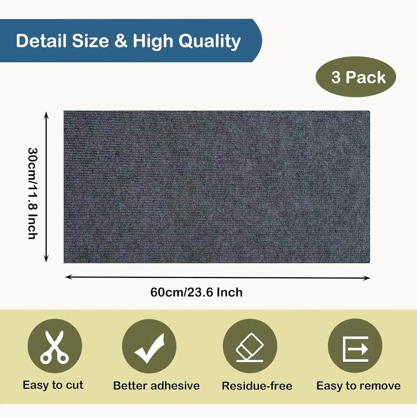 Mur autocollant anti-rayures pour chats, canapé, bricolage, Protection contre les rayures, pattes aiguisées, tapis à découper, planche à gratter pour chats - Animaleriex