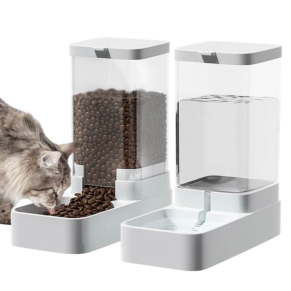 Mangeoire pour chien Distributeur d'eau pour chat Mangeoire automatique pour chat et distributeur d'eau pour chat Mangeoire pour chat par gravité Distributeur de stockage de nourriture Conteneur - Animaleriex