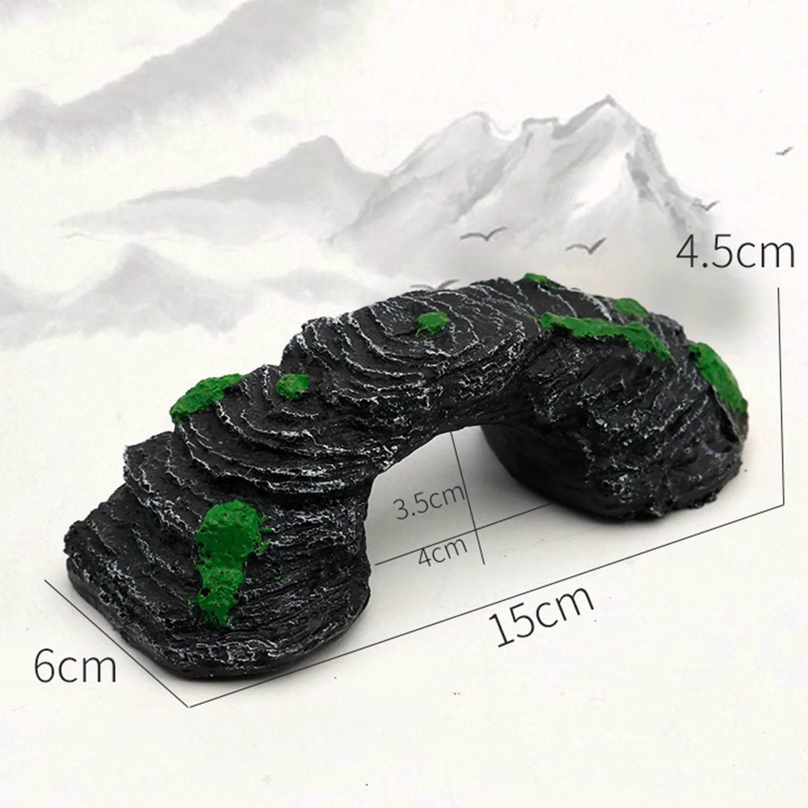 Pont artificiel en résine pour Aquarium, décoration de paysage, accessoires d'équipement d'aquarium, ornement de grotte, poissons aquatiques pour animaux de compagnie - Animaleriex