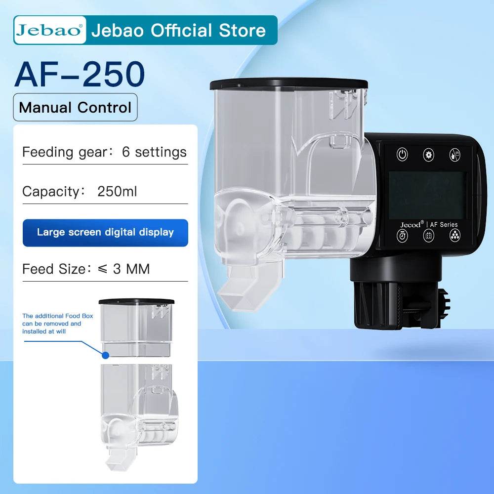 Jebao Jecod nouveau chargeur de réservoir de poissons d'aquarium mangeoire automatique intelligente synchronisation numérique Wifi télécommande sans fil alimentation des poissons - Animaleriex