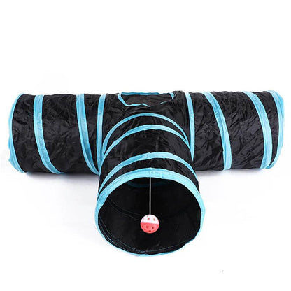 Tunnel pour chat, fournitures pour animaux de compagnie, Tunnel de jeu S T Pass pliable, jouet pour chat, baril de forage respirant pour papier fort d'intérieur - Animaleriex