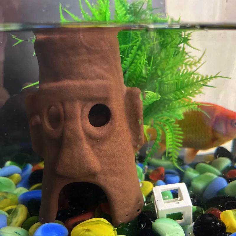 Décoration d'aquarium en céramique, abri pour poissons et crevettes, poterie, maison de Scorpion, Simulation de pierre, décor d'aquarium idéal - Animaleriex