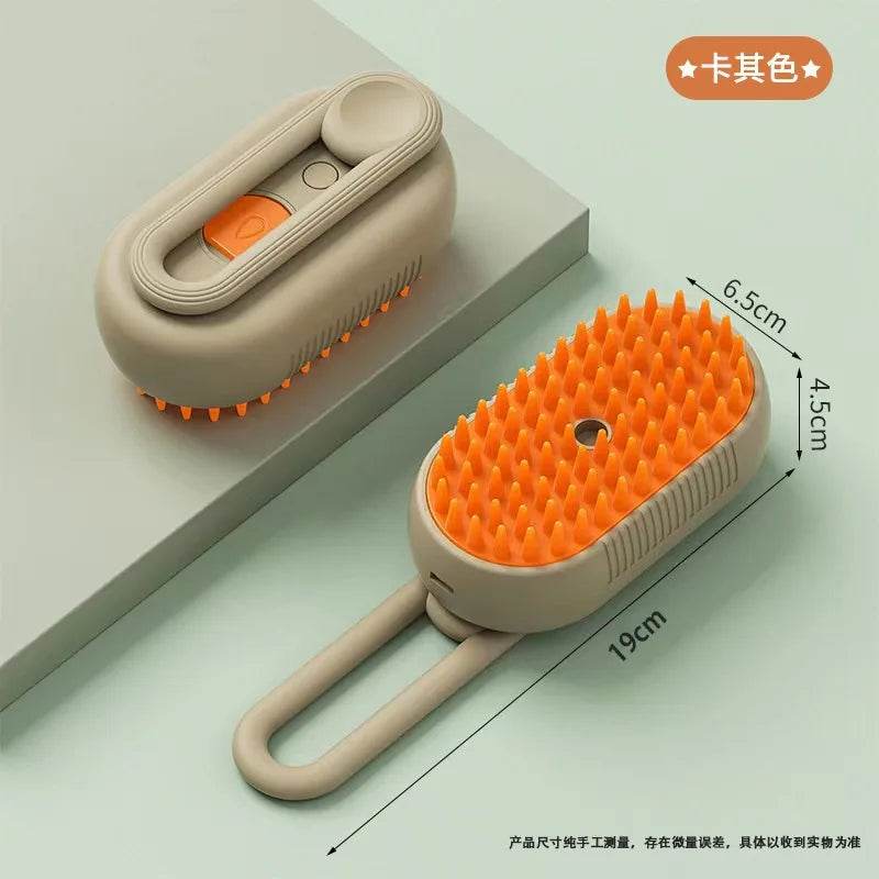 Chat chien brosse à vapeur brosse à vapeur pulvérisateur électrique pour Massage outil de toilettage pour animaux de compagnie perte 3 en 1 pulvérisateurs électriques peignes de Massage - Animaleriex