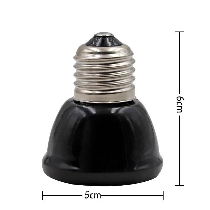 Mini lampe chauffante noire pour animaux de compagnie, émetteur en céramique, ampoule infrarouge 25/50/ 75/100W, couveuse de poulets, lampe Reptile - Animaleriex