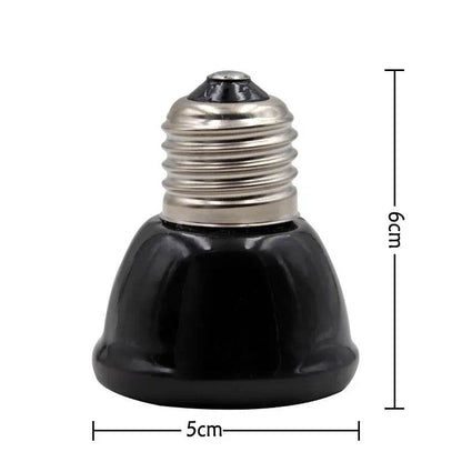 Mini lampe chauffante noire pour animaux de compagnie, émetteur en céramique, ampoule infrarouge 25/50/ 75/100W, couveuse de poulets, lampe Reptile - Animaleriex