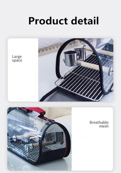 Cage de Transport pour oiseaux, transporteur de voyage avec perche, espace respirant, sac à dos de sortie pour perroquet, sac multifonctionnel pour oiseaux en plein air - Animaleriex