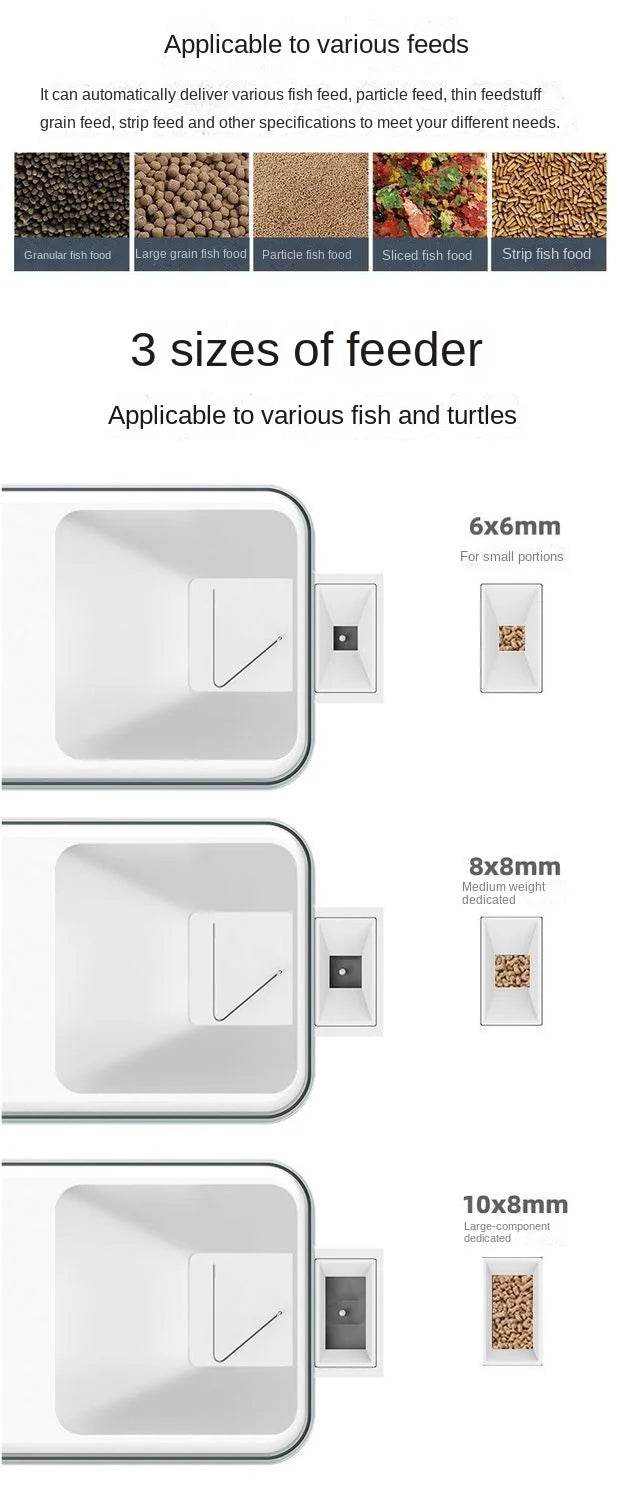 Alimentation automatique pour Aquarium, synchronisation/Wifi, sans fil, application pour téléphone Intelligent, haut-parleur Intelligent, télécommande vocale, alimentation des poissons - Animaleriex