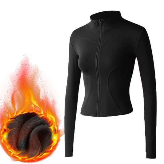 MXLLINA hiver thermique équitation veste de cheval femmes fermeture éclair manteau équestre velours peluche épaissi Sport à manches longues haut vêtements - Animaleriex