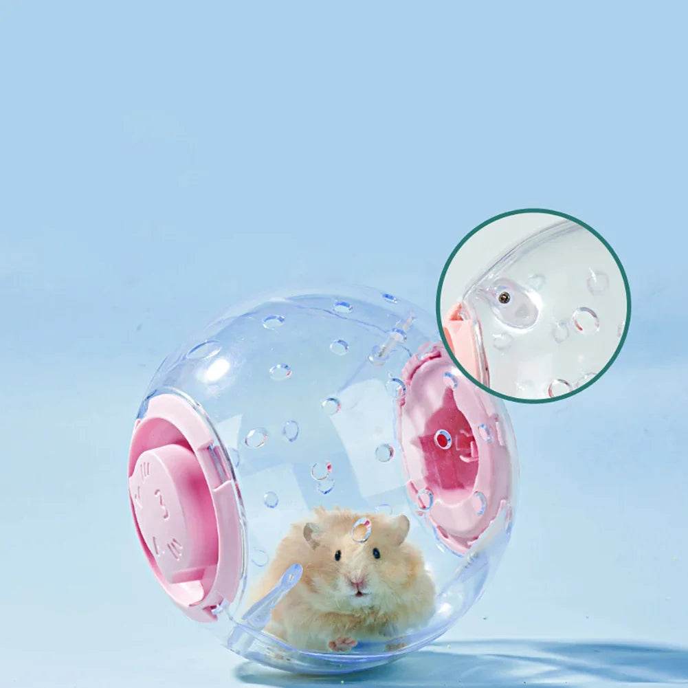 Balle d'exercice pour Hamster 14cm/18/cm, boule de course transparente avec corde de Traction pour petits animaux, fournitures pour animaux de compagnie - Animaleriex