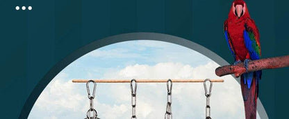 Jouet perroquet en acier inoxydable 304, escalade, grand diamant de taille moyenne, Machine grise, Puzzle, Cage à oiseaux, présentoir suspendu - Animaleriex