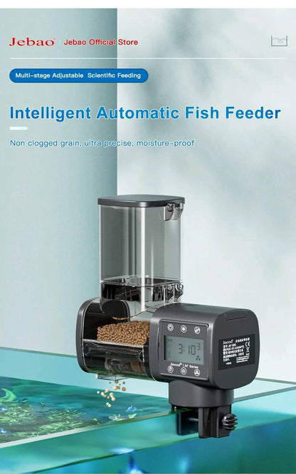 Jebao Jecod nouveau chargeur de réservoir de poissons d'aquarium mangeoire automatique intelligente synchronisation numérique Wifi télécommande sans fil alimentation des poissons - Animaleriex