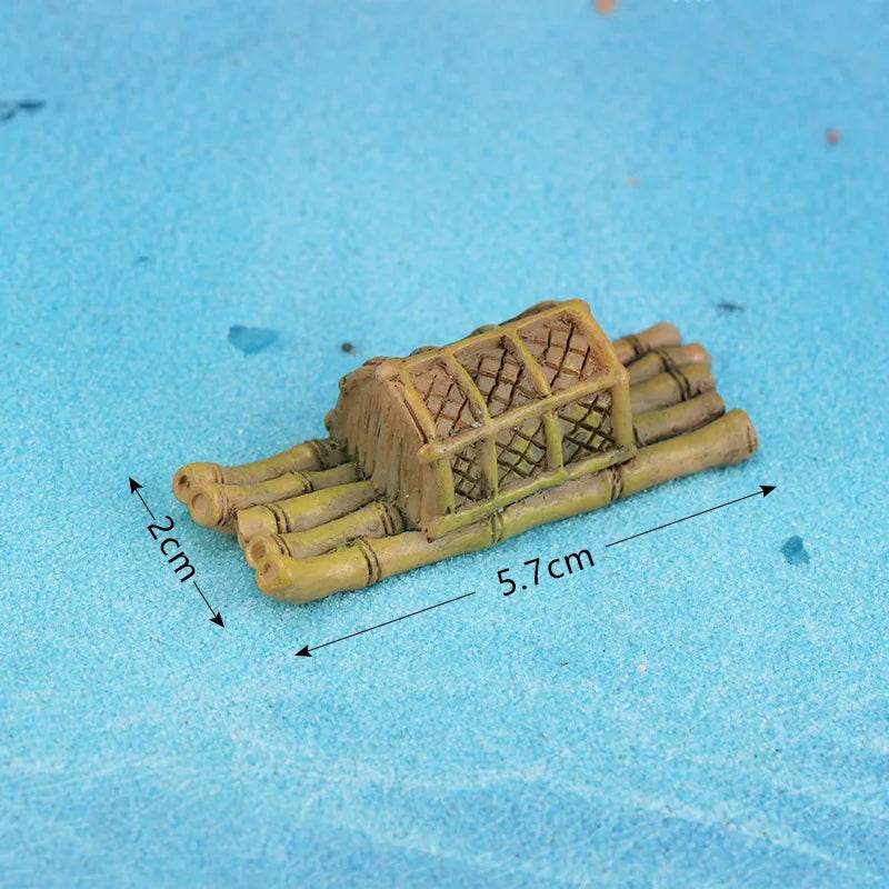 Accessoires de jardin féerique, puits d'eau de source miniatures, pont de bateau, ornement de Statue, Figurines de paysage, décor artisanal de jardin de maison - Animaleriex