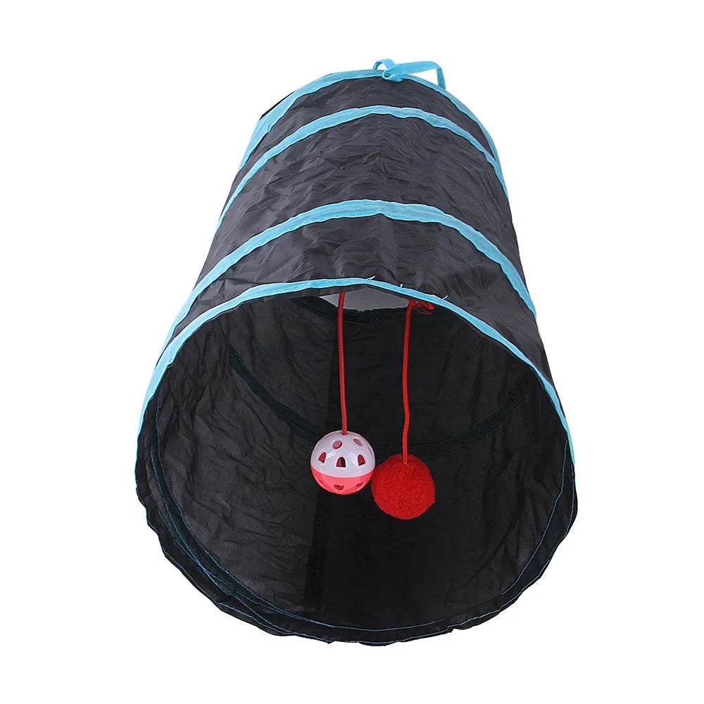 Tunnel pour chat, fournitures pour animaux de compagnie, Tunnel de jeu S T Pass pliable, jouet pour chat, baril de forage respirant pour papier fort d'intérieur - Animaleriex