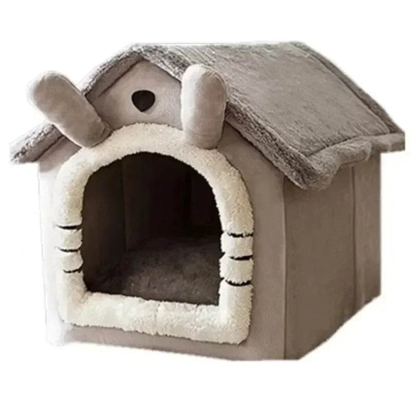 Niche d'intérieur lavable pour chat et chien, toutes saisons, coussin doux et amovible, niche pour animaux de petite et moyenne taille, fournitures durables pour animaux de compagnie - Animaleriex