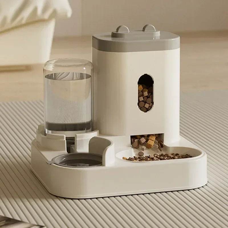 Mangeoire automatique chat chien bol de nourriture avec fontaine d'eau animal de compagnie grande capacité support surélevé bol pour chat abreuvoir accessoires - Animaleriex