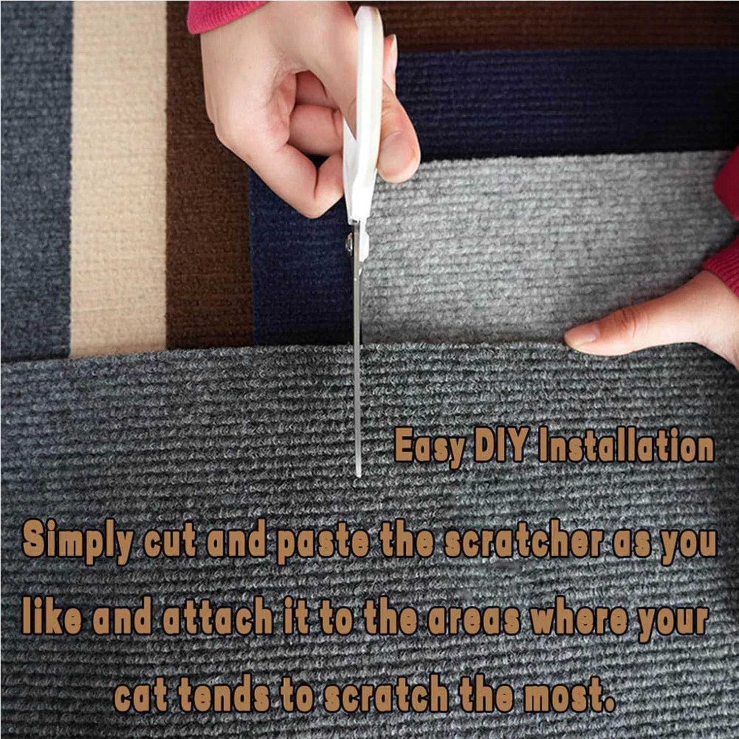 Mur autocollant anti-rayures pour chats, canapé, bricolage, Protection contre les rayures, pattes aiguisées, tapis à découper, planche à gratter pour chats - Animaleriex