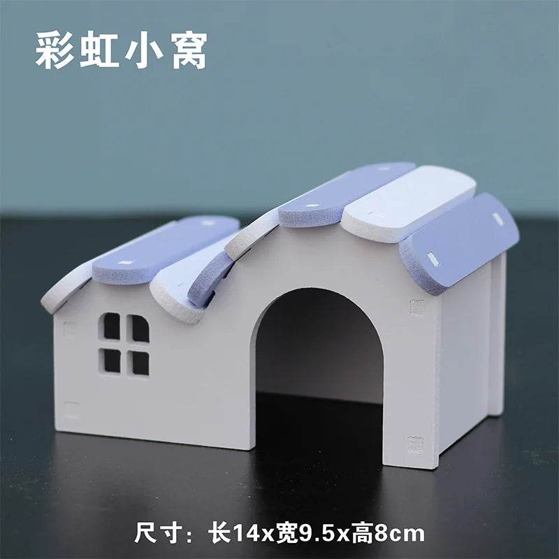 Jouet coulissant pour Hamster assemblé, cochon d'inde, ours doré, nid de maison de Hamster respirant et amusant, Chinchillas, jouet d'exercice pour Hamster, accessoire - Animaleriex