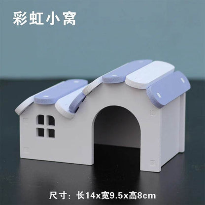 Jouet coulissant pour Hamster assemblé, cochon d'inde, ours doré, nid de maison de Hamster respirant et amusant, Chinchillas, jouet d'exercice pour Hamster, accessoire - Animaleriex