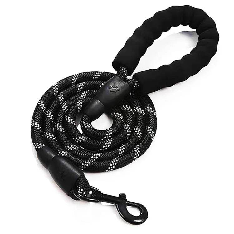 Laisse réfléchissante pour chien 1,5 m Laisse en nylon pour chien Poignée rembourrée confortable Marche en plein air Petit Moyen Grand Accessoires pour chiens Fournitures - Animaleriex