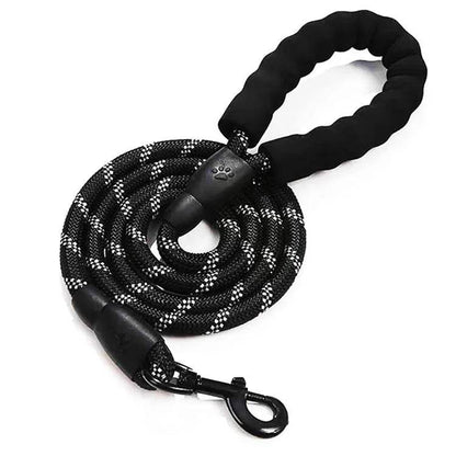 Laisse réfléchissante pour chien 1,5 m Laisse en nylon pour chien Poignée rembourrée confortable Marche en plein air Petit Moyen Grand Accessoires pour chiens Fournitures - Animaleriex