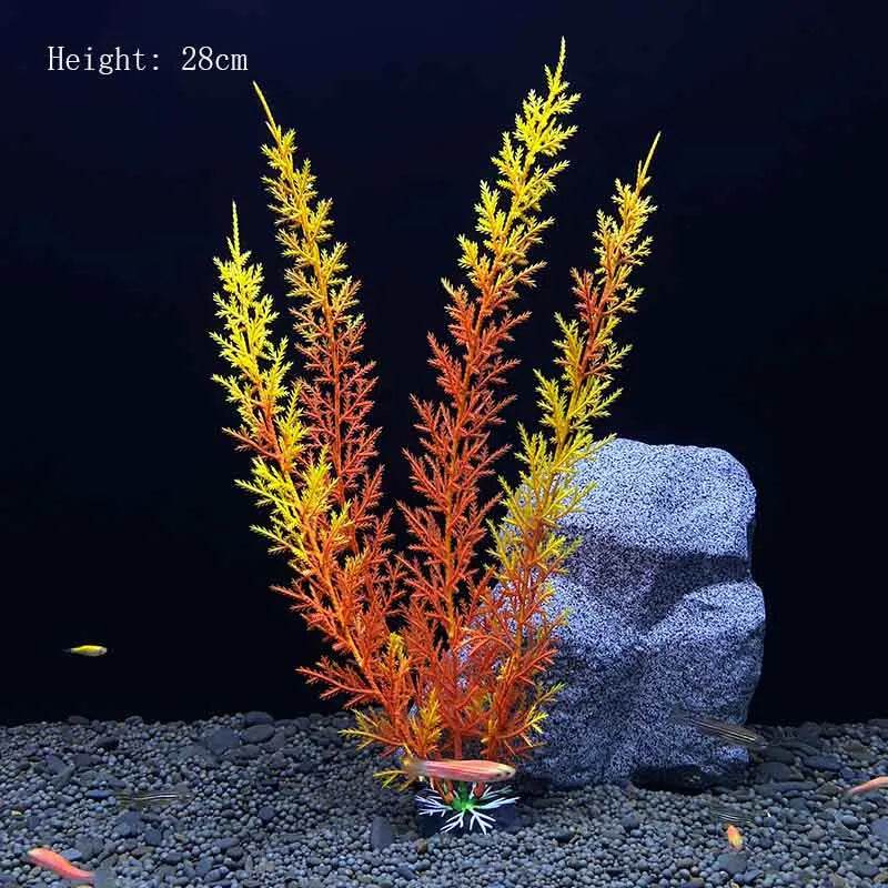 Plantes artificielles sous-marines en plastique pour Aquarium, faux arbuste aquatique, visualisation d'herbe verte, décoration de Simulation - Animaleriex