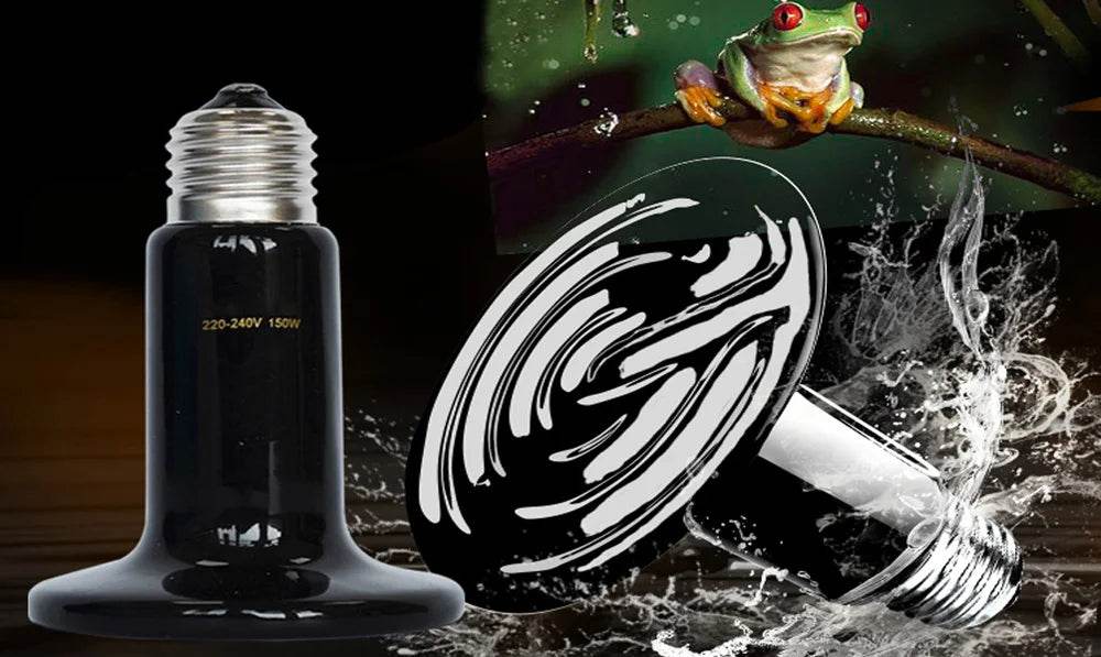 Lampe chauffante en céramique pour animaux de compagnie, à infrarouge lointain, 25W, 50W, 75W, 100W, 150W, 200W, 110V, 220V, pour reptiles, tortues, couveuse, émetteur de chaleur - Animaleriex