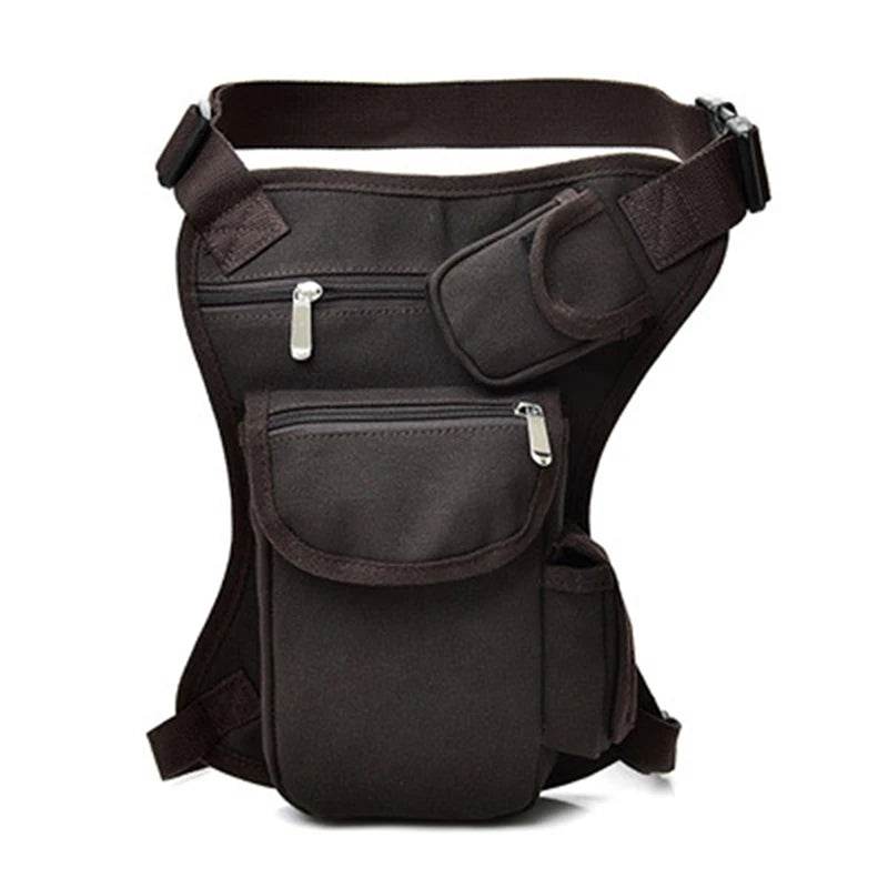 Sacs de taille en toile pour hommes, sac de jambe, ceinture de vélo et moto, ceinture d'argent, sac banane pour le travail de haute qualité - Animaleriex