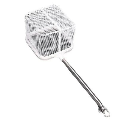 Filet de pêche carré pour Aquarium avec ventouse, équipement de pêche à longue poignée extensible pour attraper des poissons et des crevettes, accessoires de nettoyage - Animaleriex