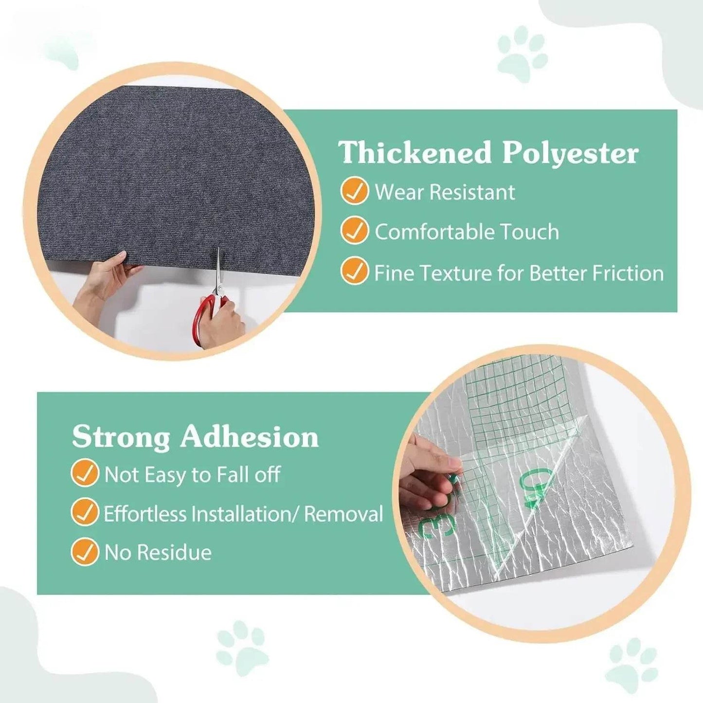 Tapis à gratter auto-adhésif pour chat, tapis à découper, poste à gratter pour chat, Protection anti-rayures pour meubles de canapé - Animaleriex