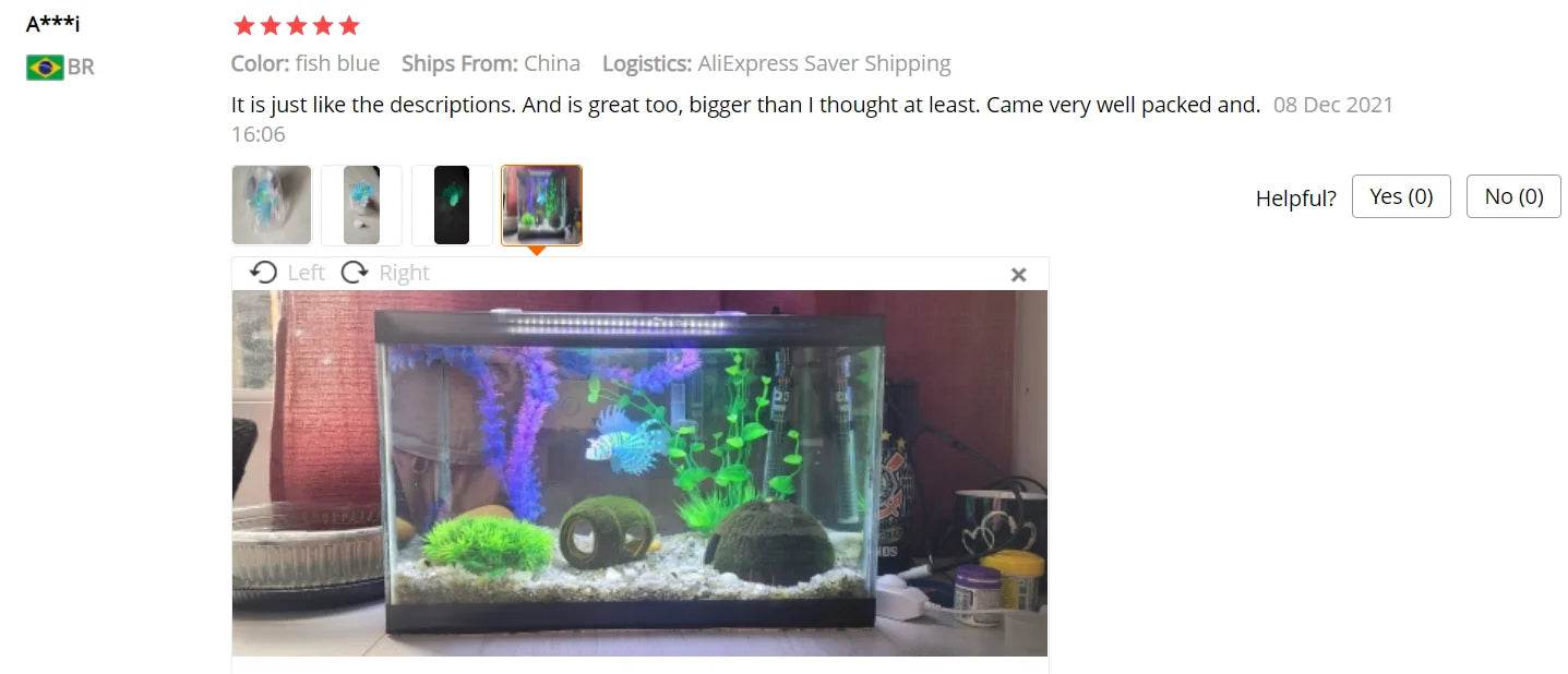 Aquarium artificiel lumineux, poisson-lion, paysage en Silicone, faux poisson flottant, lueur dans la nuit, ornement, décoration de la maison - Animaleriex