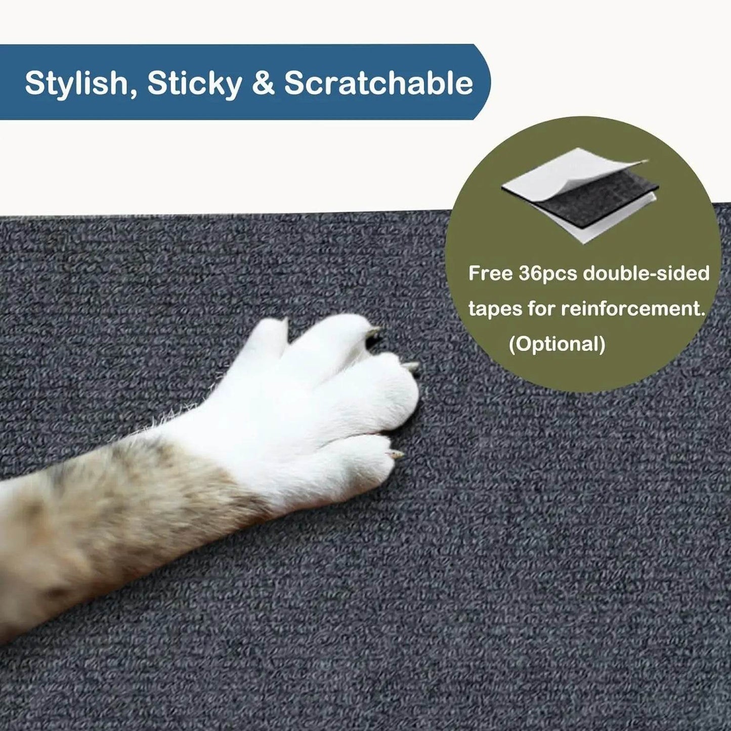 Mur autocollant anti-rayures pour chats, canapé, bricolage, Protection contre les rayures, pattes aiguisées, tapis à découper, planche à gratter pour chats - Animaleriex