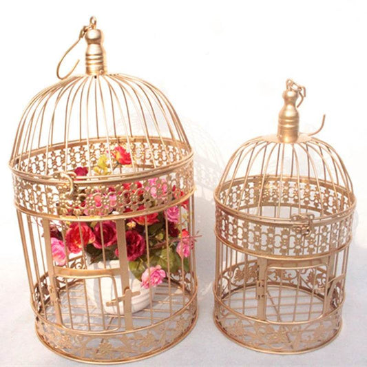 Cage à oiseaux en métal moderne, Cage à oiseaux européenne en fer forgé, décoration de mariage, Cage à fleurs, ornements, Pot de fleur, Cage à oiseaux succulente - Animaleriex