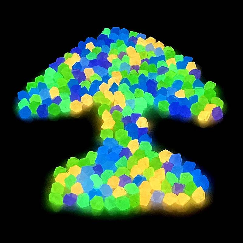 Pierres lumineuses pour Aquarium, 50/100/200 pièces, ornement pour Aquarium, galets qui brillent dans la nuit, décorations extérieures pour cour, pelouse, chemin, allées - Animaleriex