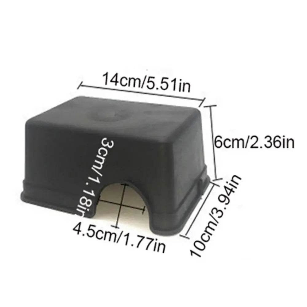 Boîte rectangulaire en plastique pour cacher les reptiles, en plastique noir, lézards, serpent, abri, maison, refuge pour petits animaux, Cage pour reptiles - Animaleriex