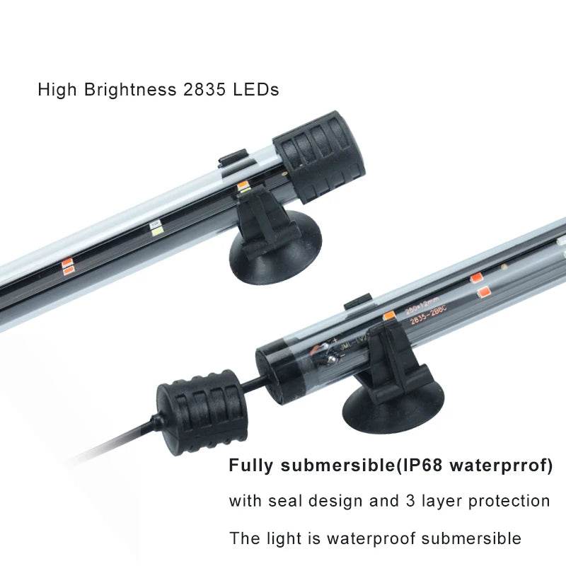 14-58CM lumière d'aquarium réservoir de poisson lampe de lumière Submersible étanche sous-marine lumières LED éclairage d'aquarium - Animaleriex