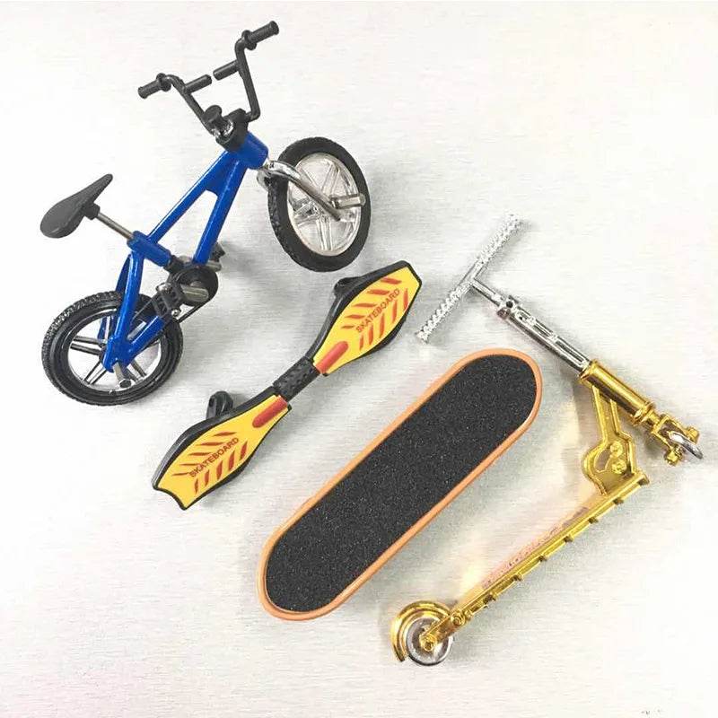 Mini trottinette à deux roues, 1 ensemble, jouets éducatifs pour enfants, trottinette à doigts, vélo, Skateboard, cadeau d'anniversaire pour garçons - Animaleriex