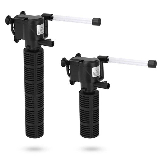 Mini filtre 3 en 1, pompe de filtre d'aération Ultra silencieuse, filtre intégré de type pluie pour aquarium à tortue/aquarium - Animaleriex