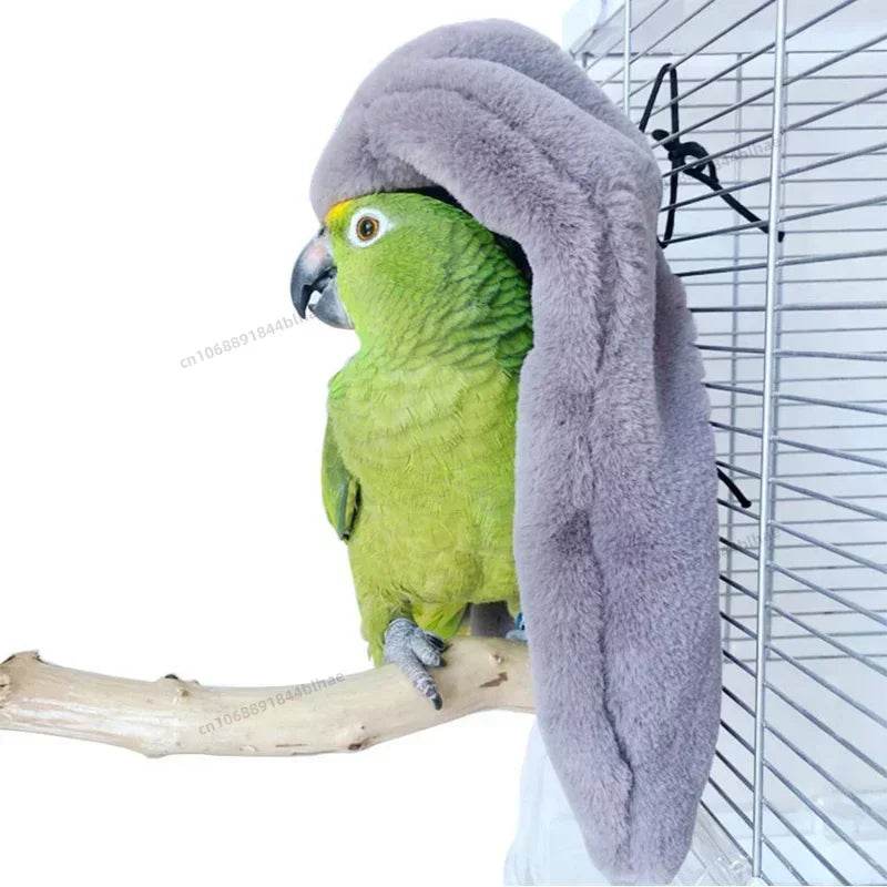 Hamac à oiseaux en peluche douce, coupe-vent d'hiver, Cage à perroquets, lit suspendu, grotte à perruches, tente de cachette, fournitures de nid d'oiseaux pour animaux de compagnie - Animaleriex