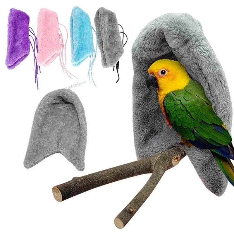 Hamac à oiseaux en peluche douce, coupe-vent d'hiver, Cage à perroquets, lit suspendu, grotte à perruches, tente de cachette, fournitures de nid d'oiseaux pour animaux de compagnie - Animaleriex