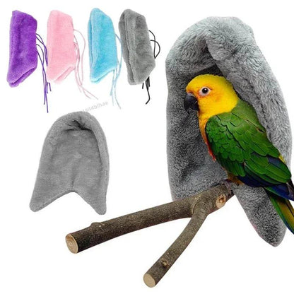 Hamac à oiseaux en peluche douce, coupe-vent d'hiver, Cage à perroquets, lit suspendu, grotte à perruches, tente de cachette, fournitures de nid d'oiseaux pour animaux de compagnie - Animaleriex