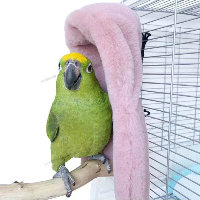 Hamac à oiseaux en peluche douce, coupe-vent d'hiver, Cage à perroquets, lit suspendu, grotte à perruches, tente de cachette, fournitures de nid d'oiseaux pour animaux de compagnie - Animaleriex
