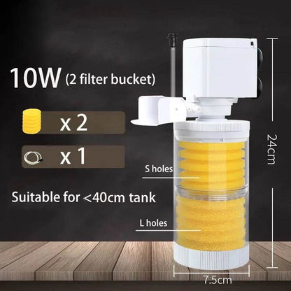 Filtre silencieux 220V 50Hz pour Aquarium, tortue, poisson, pompe à eau Submersible, Bio éponge, écumoire, fabricant de vagues, accessoires de filtres - Animaleriex