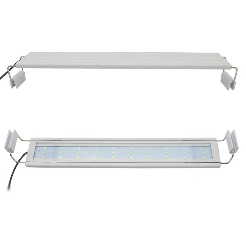 Lumière LED pour Aquarium Super mince Aquarium plante aquatique grandir éclairage étanche lumineux pince lampe bleu LED 18-72 cm pour plantes 220 v - Animaleriex