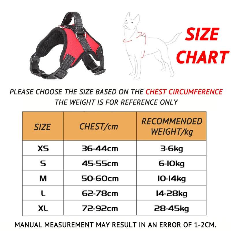 Harnais de selle réfléchissant pour chien, réglable, pour animaux de compagnie, sans traction, entraînement à la marche, pour petits, moyens et grands chiens, sangle de poitrine, produit - Animaleriex