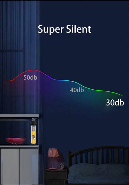 Filtre silencieux 220V 50Hz pour Aquarium, tortue, poisson, pompe à eau Submersible, Bio éponge, écumoire, fabricant de vagues, accessoires de filtres - Animaleriex