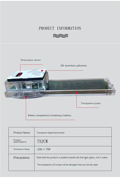Thermomètre électronique LCD numérique pour Aquarium, mesure de la température du réservoir de poisson, accessoires d'aquarium - Animaleriex