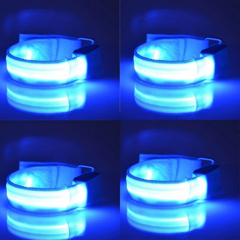 4 pièces/ensemble éclairage LED ceinture de sécurité pour jambe de cheval sangles de jambe de cheval équipement d'équitation de nuit Sports de plein air fournitures équestres - Animaleriex